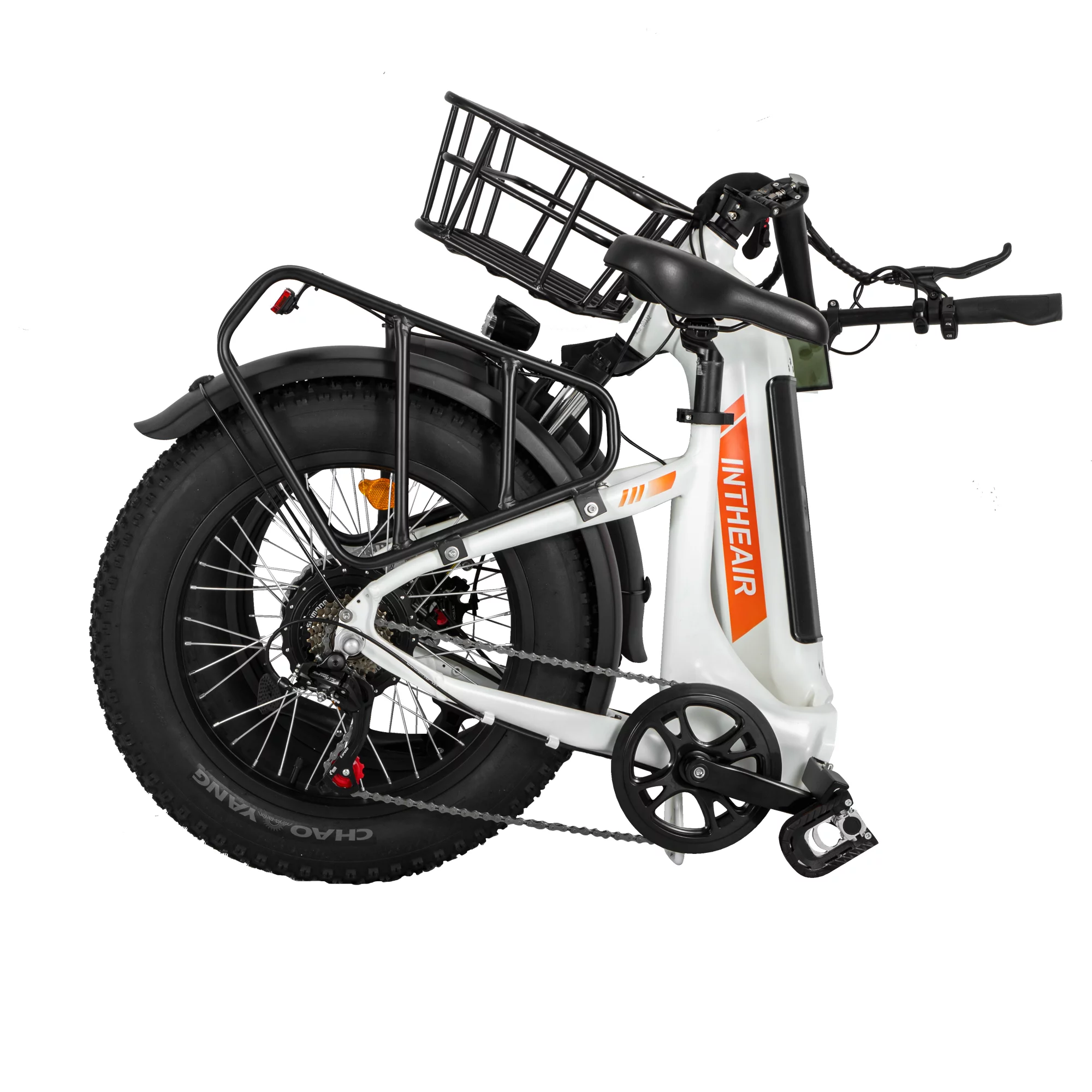 INTHEAIR Ranger Electric Bike, Adults Foldable Ebike for Adults 20 x 4.0 Fat Tire Step Thru Electric Bicycle with 750W Motor, 48V 13AH-Black