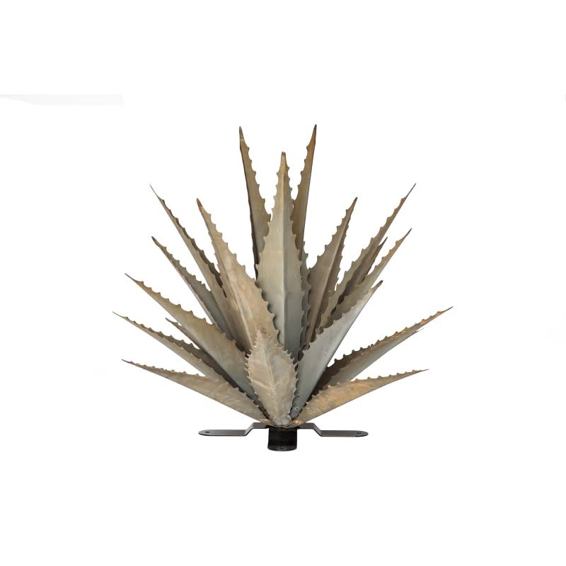 Desert Steel 402-010V 31x22 x 37x22 Outdoor Landscape Metal Art Sawtooth Agave Verdigris Patina
