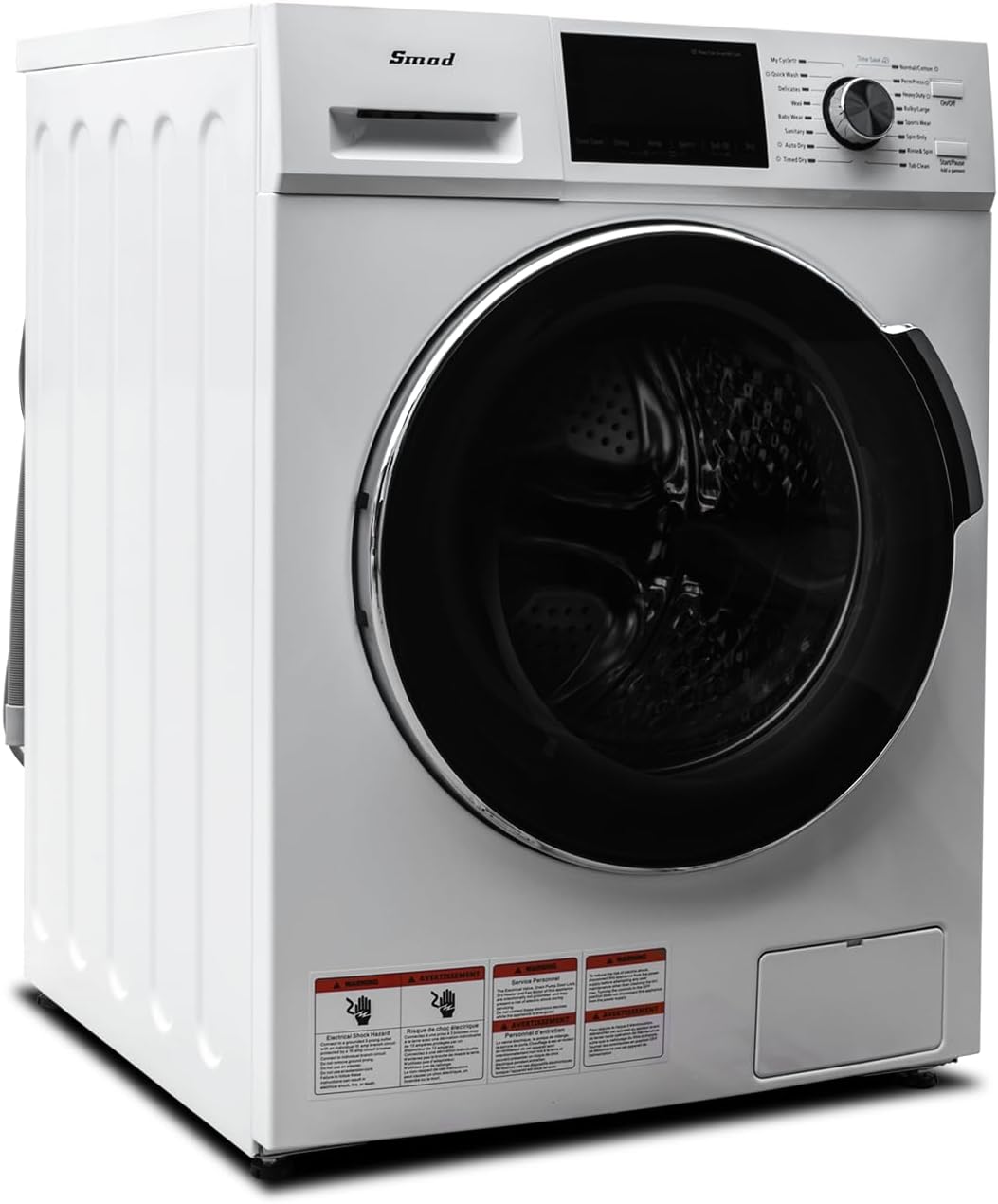 All in One Washer and Dryer Combo,Compact Washer Dryer Combo 24 inch, 2.7 cu.ft. 26 lbs Front Load Washer Dryer in One for Laundry,Apartment,Dorm,Child Lock,LED Display,1400 RPM,16 Cycles