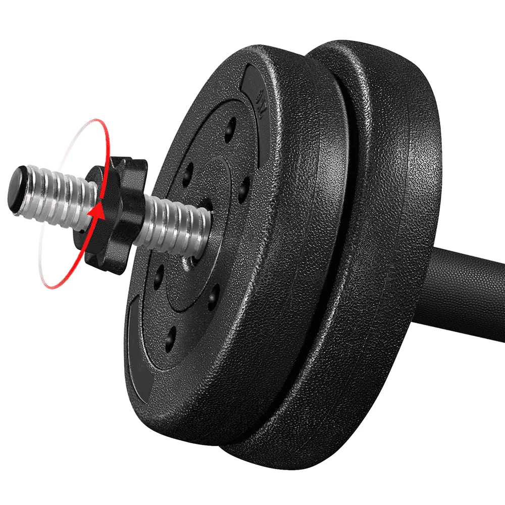 Yaheetech 66LB Adjustable Dumbbell Weight Set Home Training Dumbbell Pair Lifting Black
