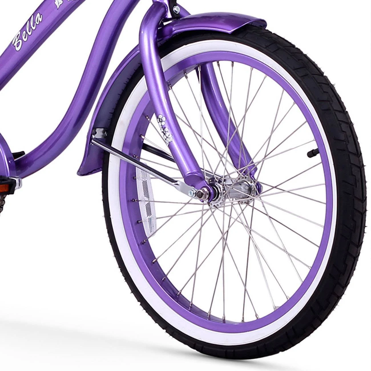 Firmstrong Bella Classic Girl&s Single Speed Cruiser Bicycle 20-inch Purple