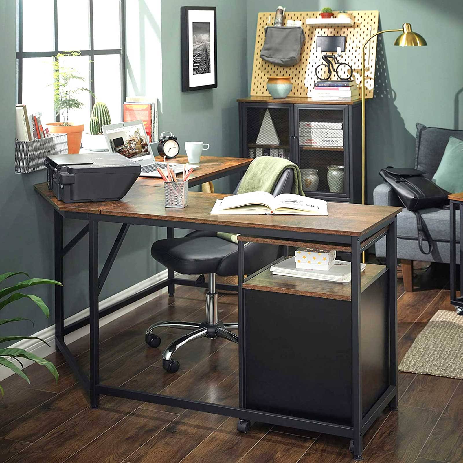 VASAGLE L-Shaped Home Office Computer Desk