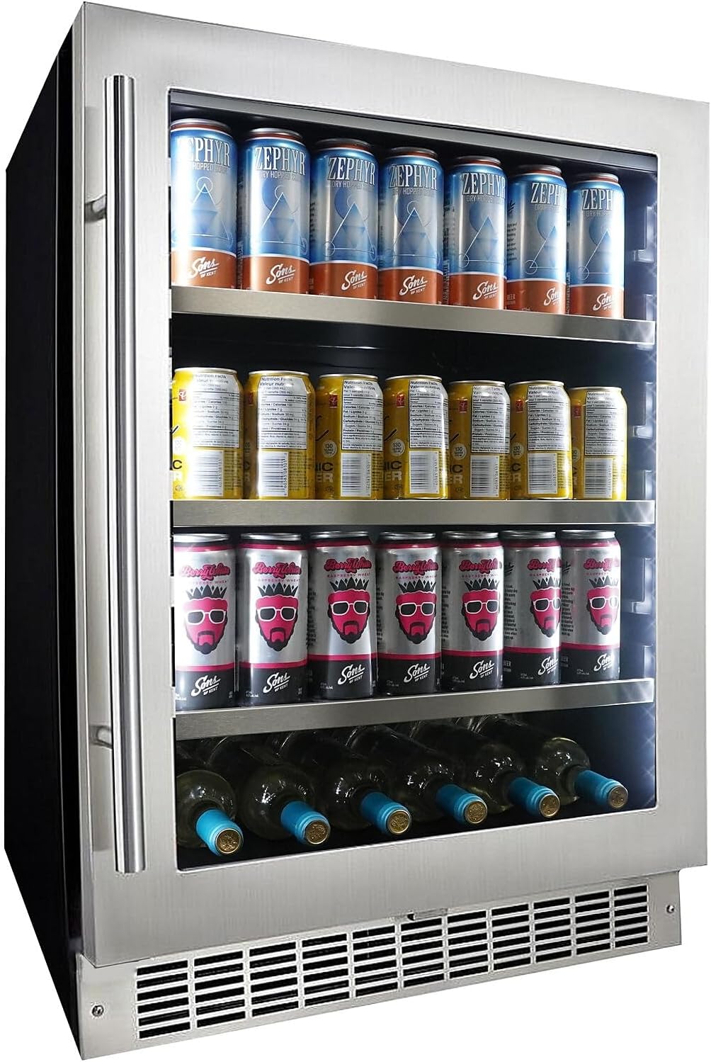 Danby 24-inch Silhouette Saxony Single Zone Beverage Center, Stainless Steel (SPRBC056D1SS)