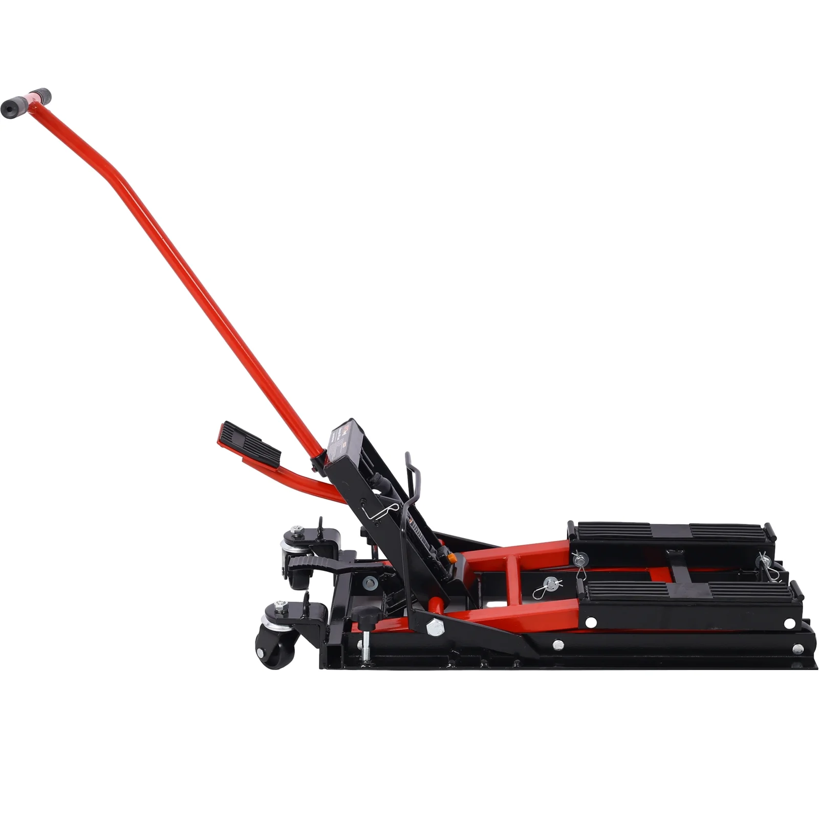 Hydraulic Motorcycle Lift Jack, 1500 LBS Capacity ATV Scissor Lift Jack, Portable Motorcycle Lift Table with 4 Wheels, Hydraulic Foot-Operated Hoist Stand for Motorcycle ATV UTV with tie down - Curated Treasures Market