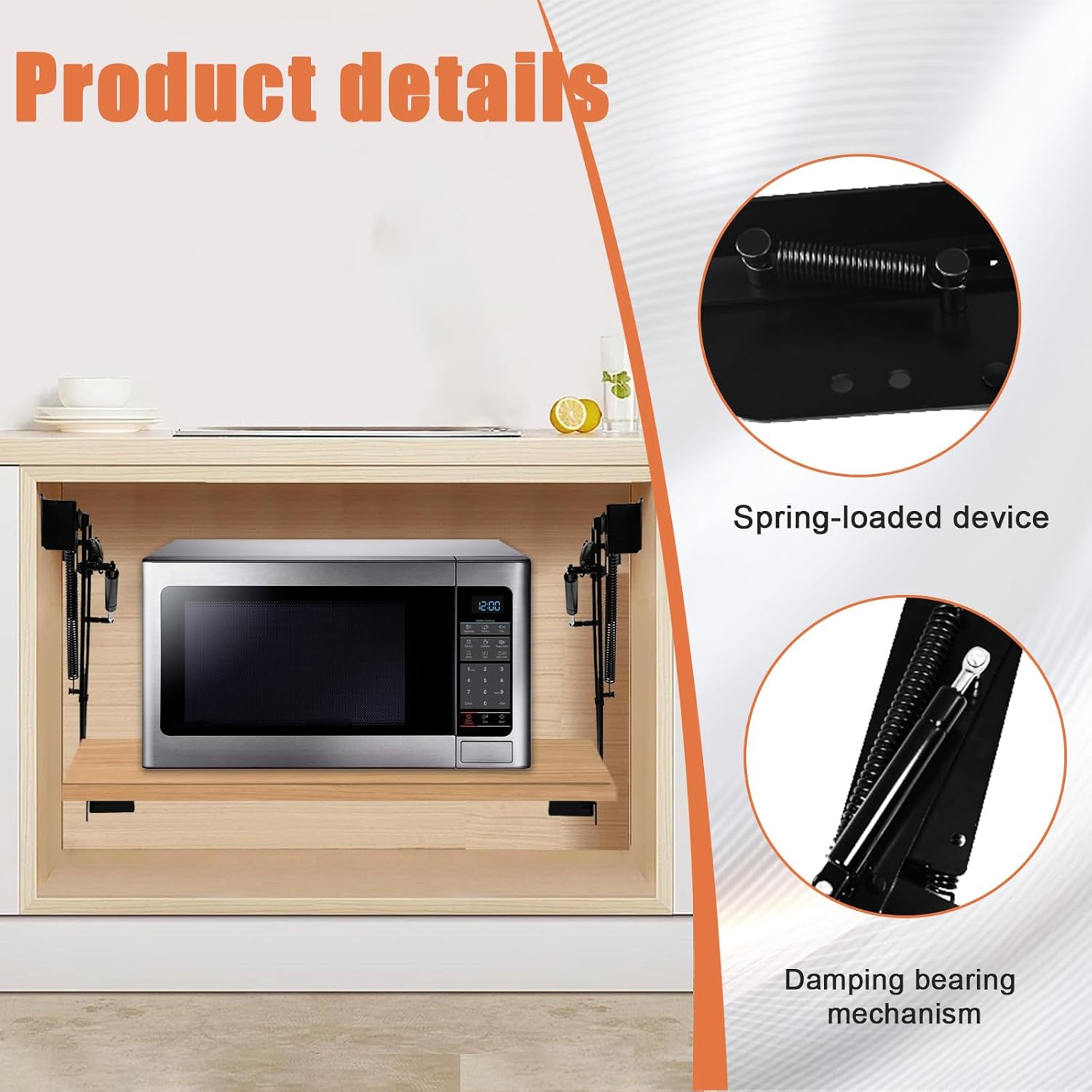 New Upgrade Cabinet Appliance Lift for cabinet- mixer lift for cabinet-Soft Close Heavy Duty mixer cabinet lift system for Kitchen with Locking Mechanism, Hold up to 60 LBS, Zinc.