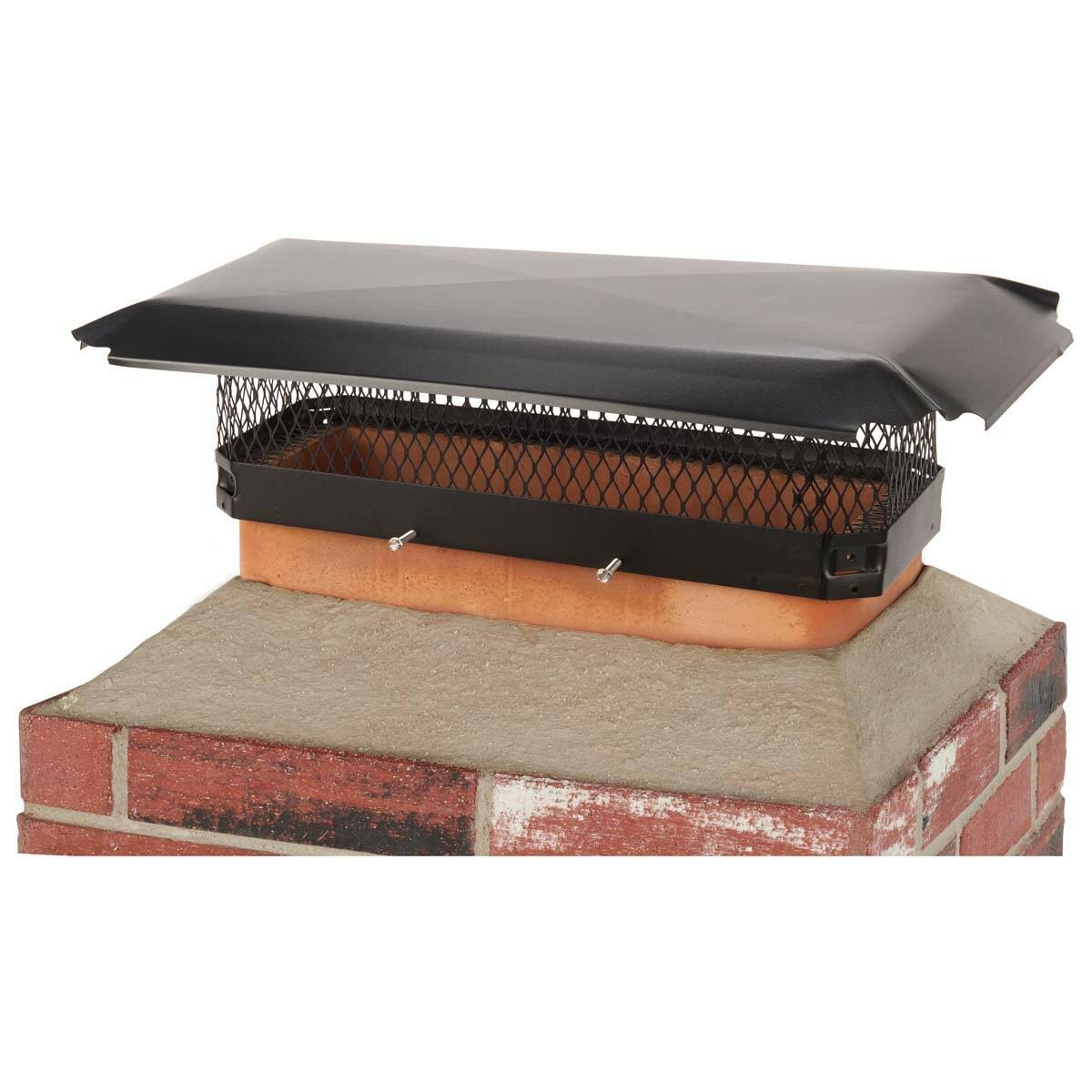 HY-C Single Flue Bolt-On Chimney Cap, Black