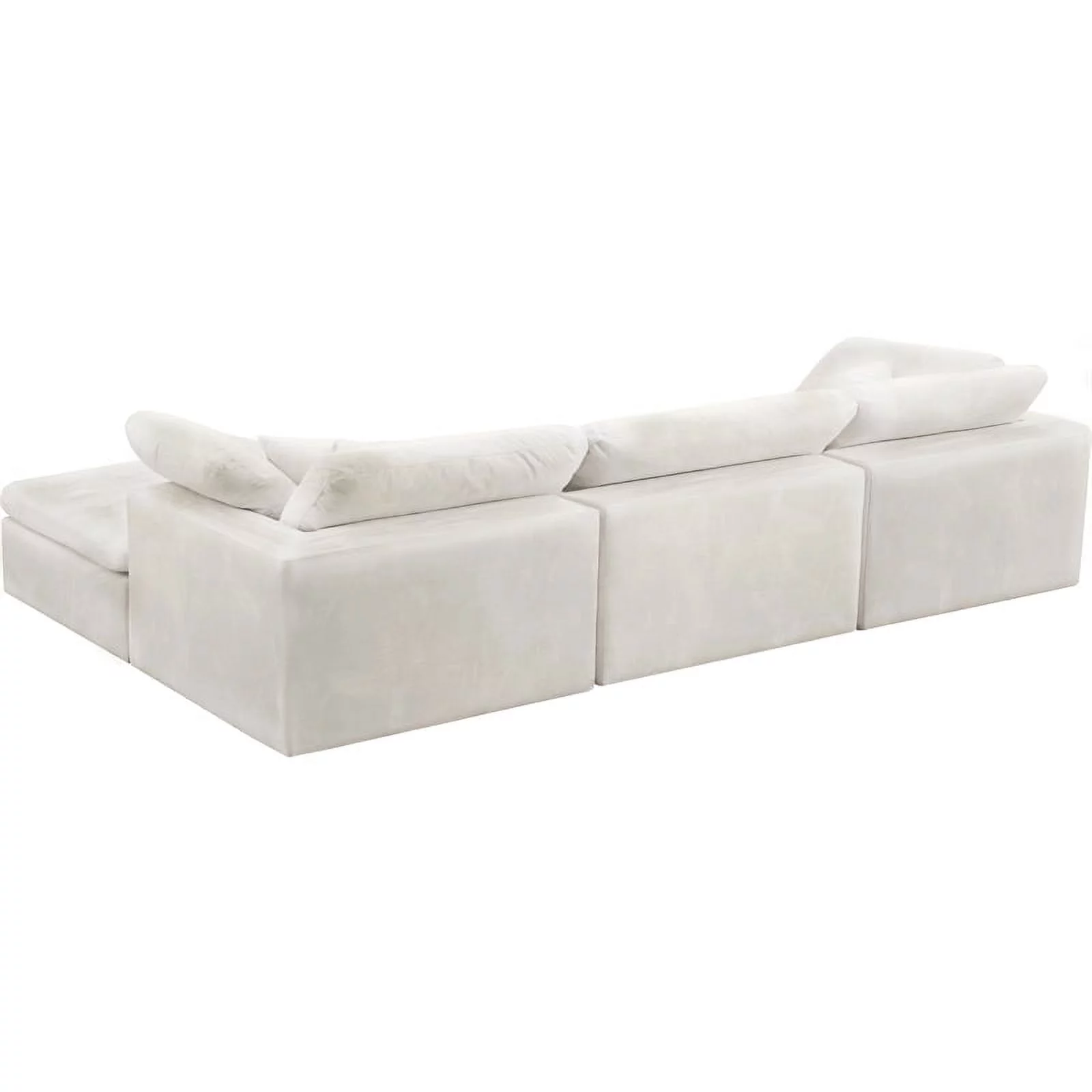 Meridian Furniture Cozy Cream Velvet Modular Sectional