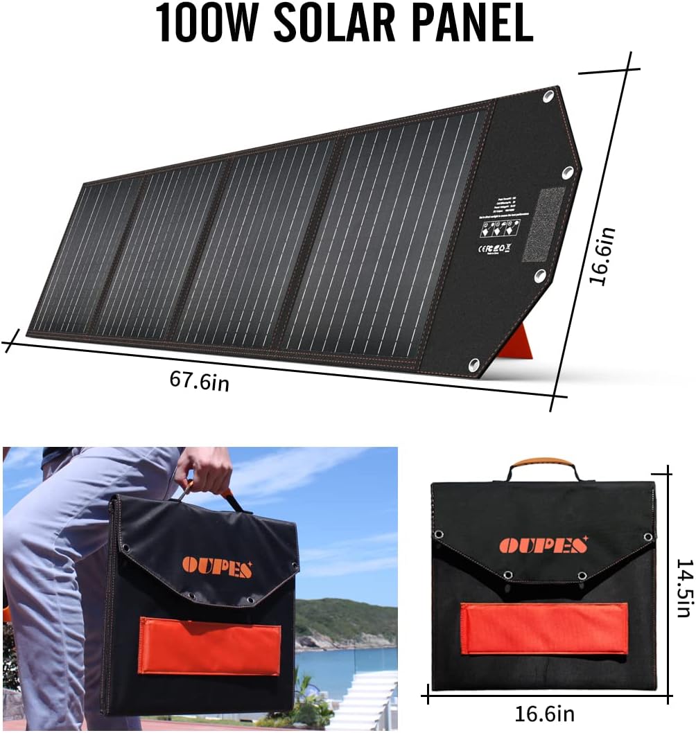 Solar Generator Explorer 1200w, OUPES Portable Power Station 992Wh(2200W Peak) LiFePO4 Power Station Battery Backup, Emergency Generator for Outdoor Camping Home RV