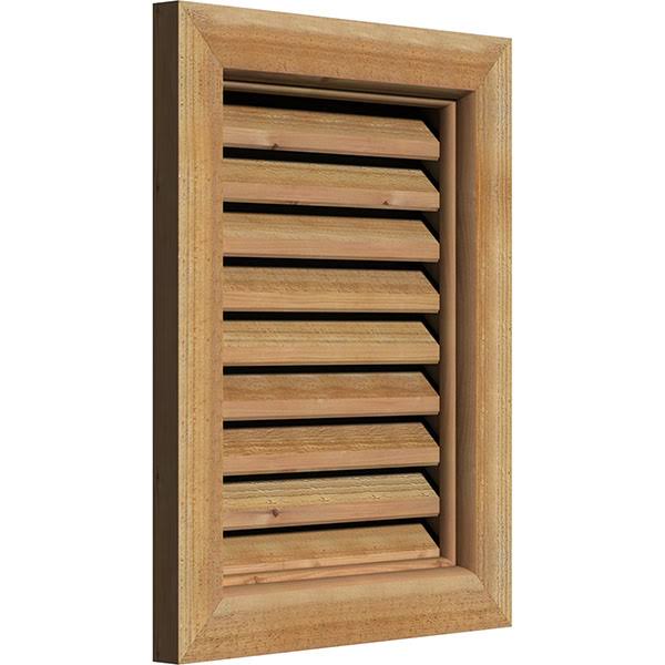 Ekena Millwork GVWVE16X3400RFUWR 16x22W x 34x22H Vertical Gable Vent (21x22W x 39x22H Frame Size): Unfinished, Functional, Rough