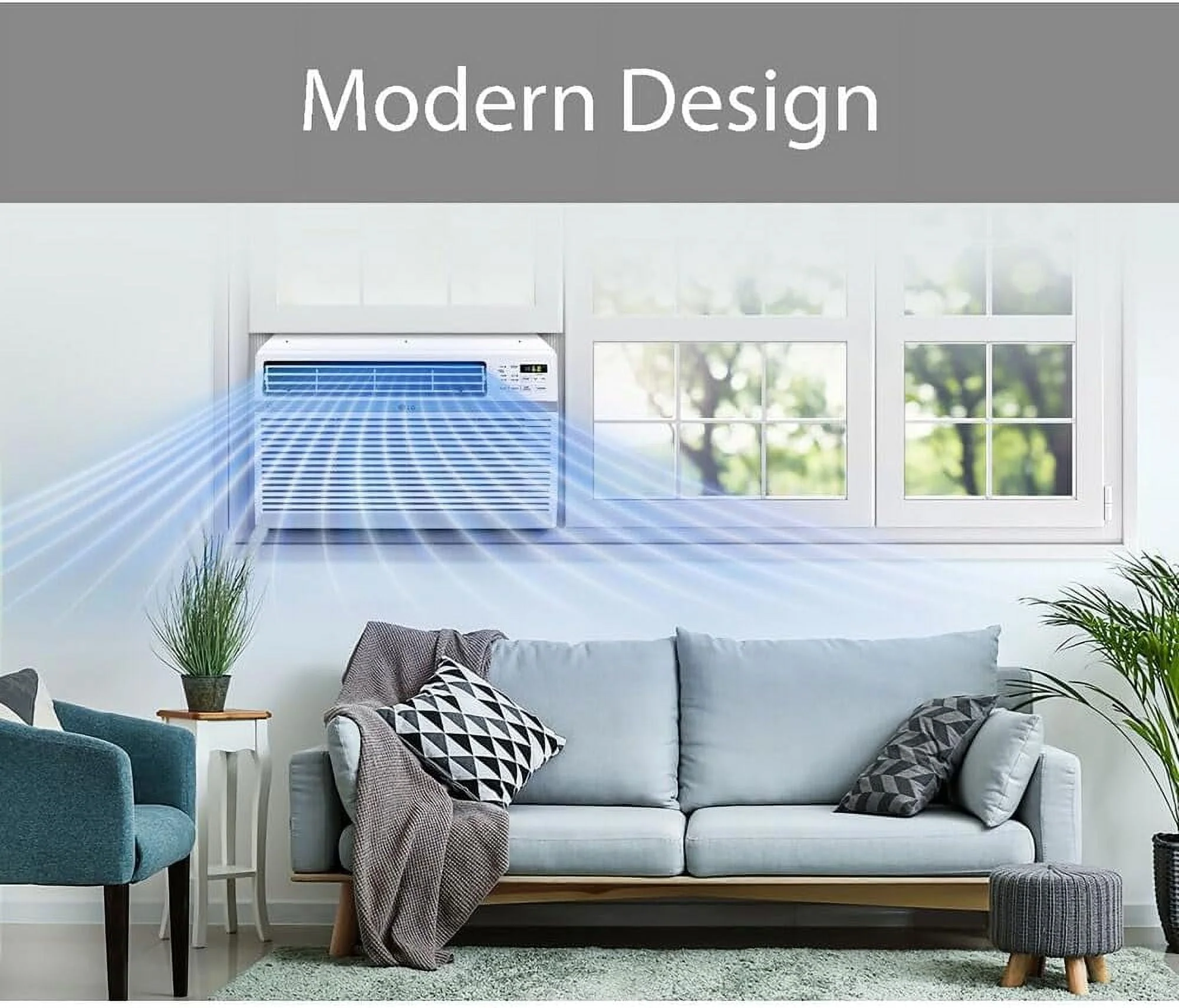LG 10,000 BTU Window Air Conditioner, Cools 450 Sq. ft.  Electronic Control with Remote