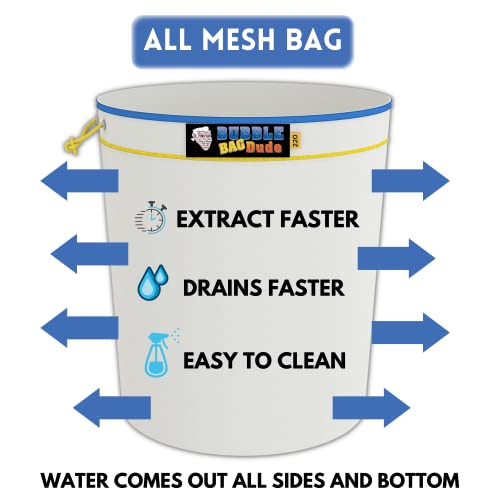 BUBBLEBAGDUDE Bubble Bag Machine 5 Gallon All Mesh 110 Volts - Filter Bags for Herbal Extraction Durable Straining Filtering System