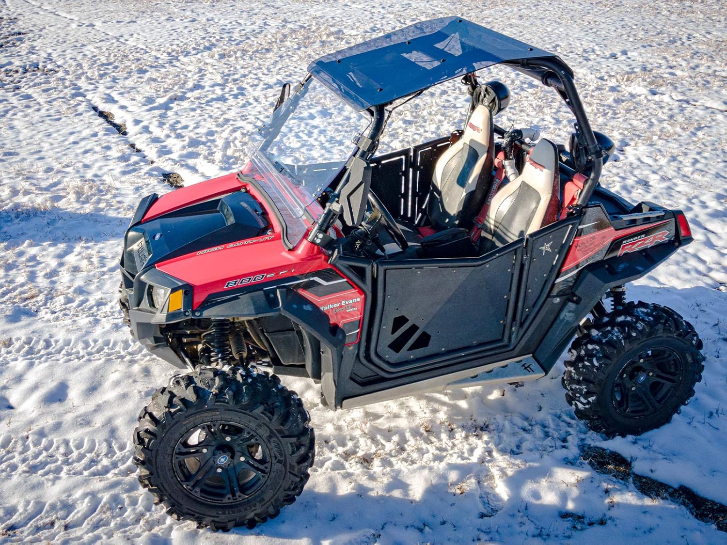 SuperATV Dark Tinted Roof for 2012+ Polaris RZR 570 | Increases Visibility! | Made of 1/4" Polycarbonate | Keeps Out Sun, Rain, & Debris | Sealed Edges | Rattle-Free Fit | USA Made!