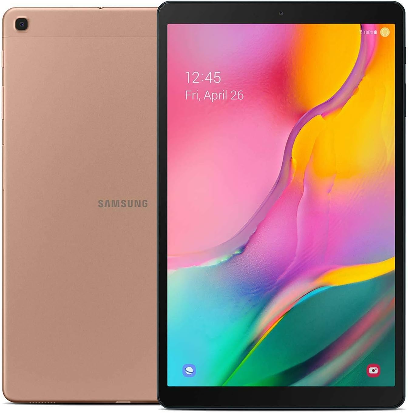 Samsung Galaxy Tab A 10.1" (2019, WiFi + Cellular) Full HD Corner-to-Corner Display, 32GB 4G LTE Tablet & Phone (Makes Calls) GSM Unlocked SM-T515, International Model (32 GB, Gold)