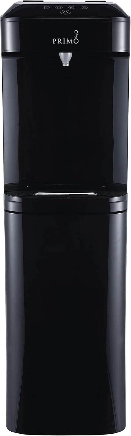 Primo Extreme Chill Bottom-Loading Water Dispenser - 2 Temp (Hot-Cold) Water Cooler Water Dispenser for 5 Gallon Bottle w/Child-Resistant Safety Feature, Black