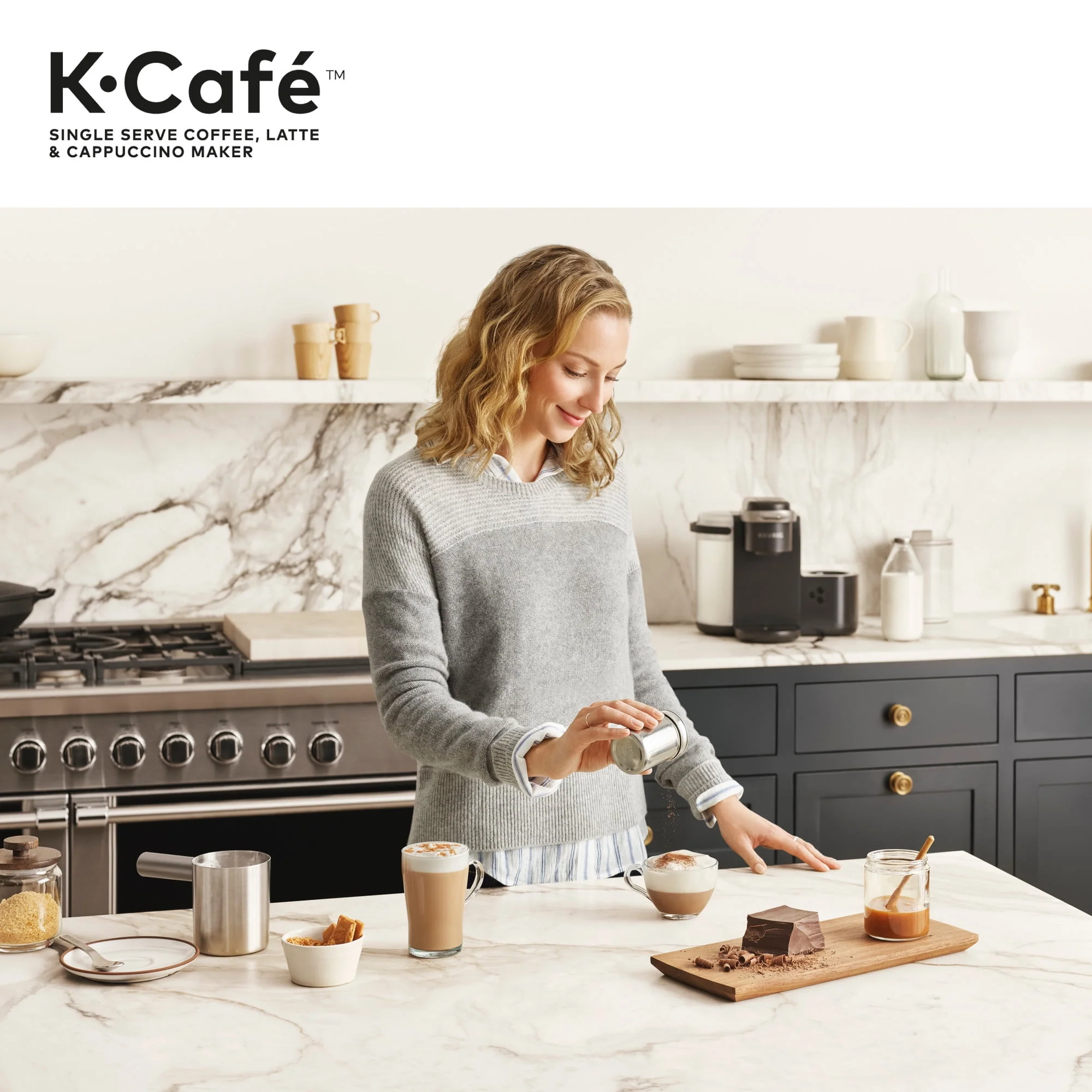 Keurig K-Cafe Single Serve K-Cup Coffee Maker, Latte Maker and Cappuccino Maker, Dark Charcoal