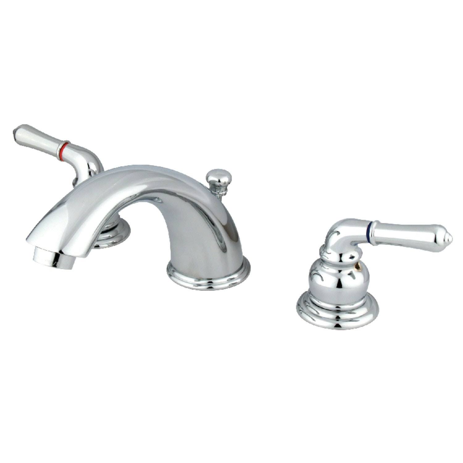 Magellan 8 in. Widespread Bathroom Faucet - Polished Chrome/Polished Brass QKB964