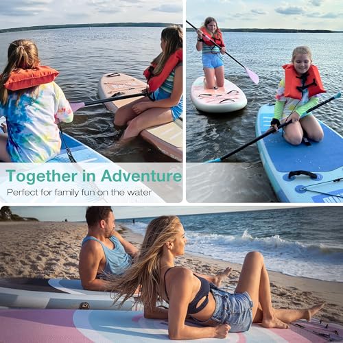 Niphean Inflatable Stand Up Paddle Board with SUP Accessories, Anti-Slip EVA Deck, 10’6’’ Inflatable Paddle Boards for Adults & Youth of All Skill Levels