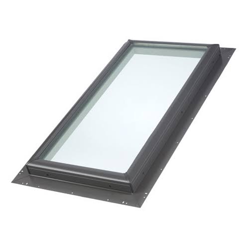 Velux QPF Self-Flashed Skylight - 22x46, Tempered - LoE3 W Solar Double Pleated Blind, Green