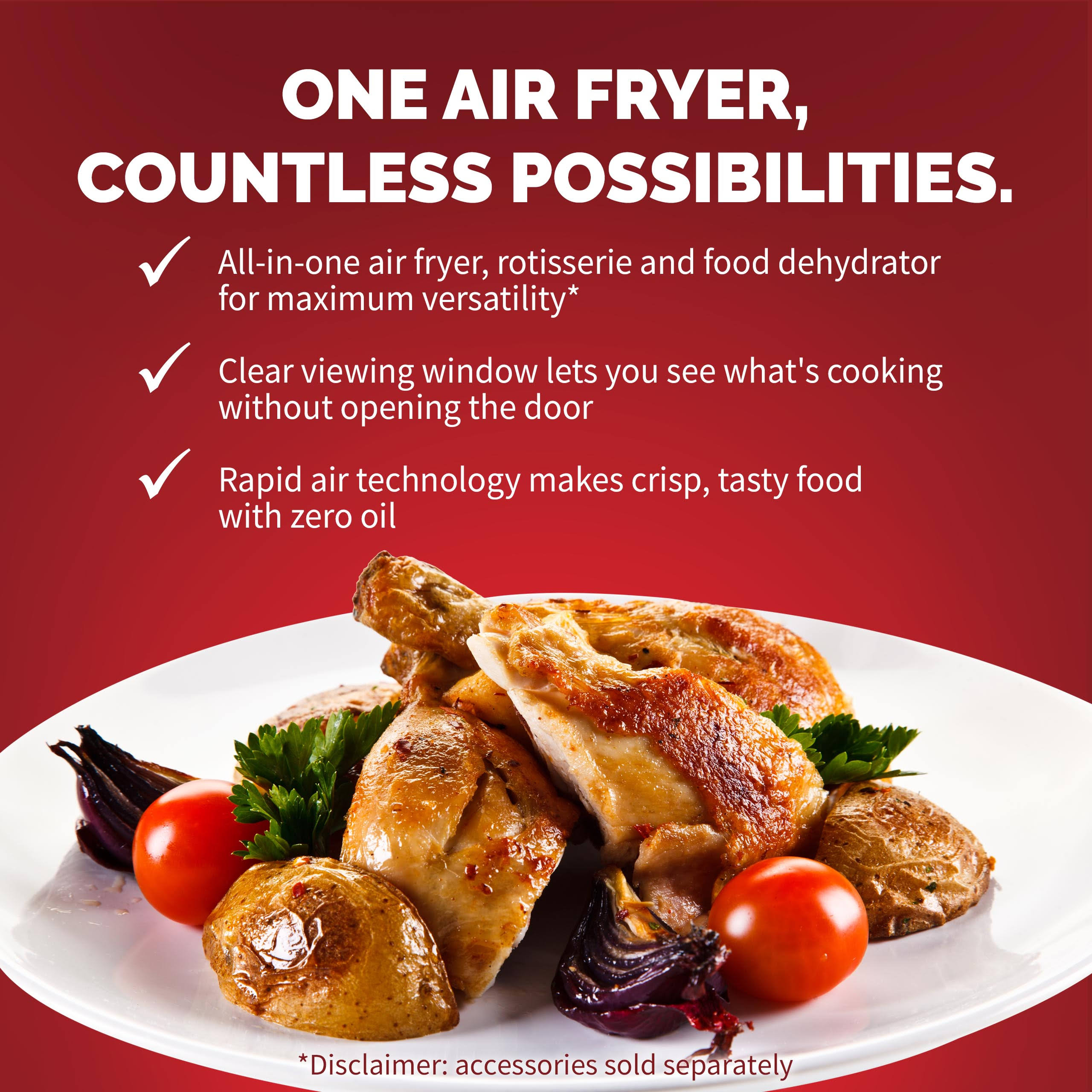 Magic Chef MAF105BKD0 Air Fryer Oven