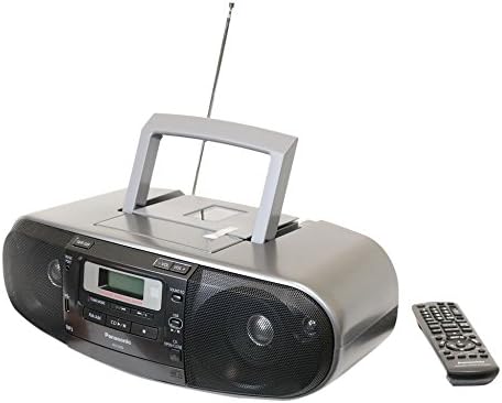 Panasonic RX-D55GC-K Boombox High Power MP3 CD AM/ FM Radio Cassette Recorder with USB & Music Port High Quality Sound with 2-Way 4-Speaker (Black)