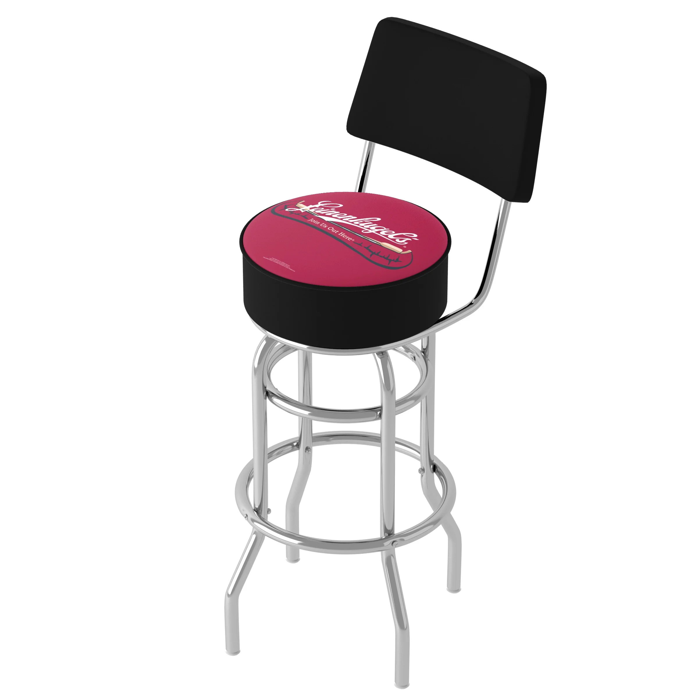 Trademark Gameroom Leinenkugel's Logo Bar Stool with Back Rest