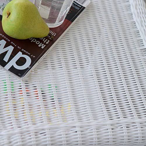 Coral Coast Casco Bay Resin Wicker Side Table, White