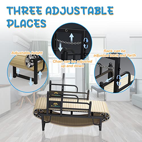 PawPaw's Large & Medium Dog Treadmill - Indoor & Outdoor Use, Up to 220 lbs, Slatmill Design with Brake