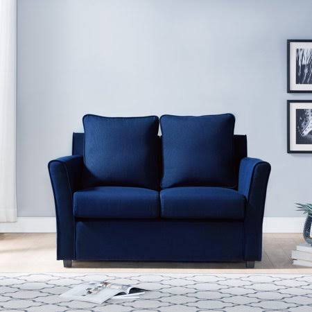 Furniture of America Transitional Fabric Lillard Loveseat, Royal Blue