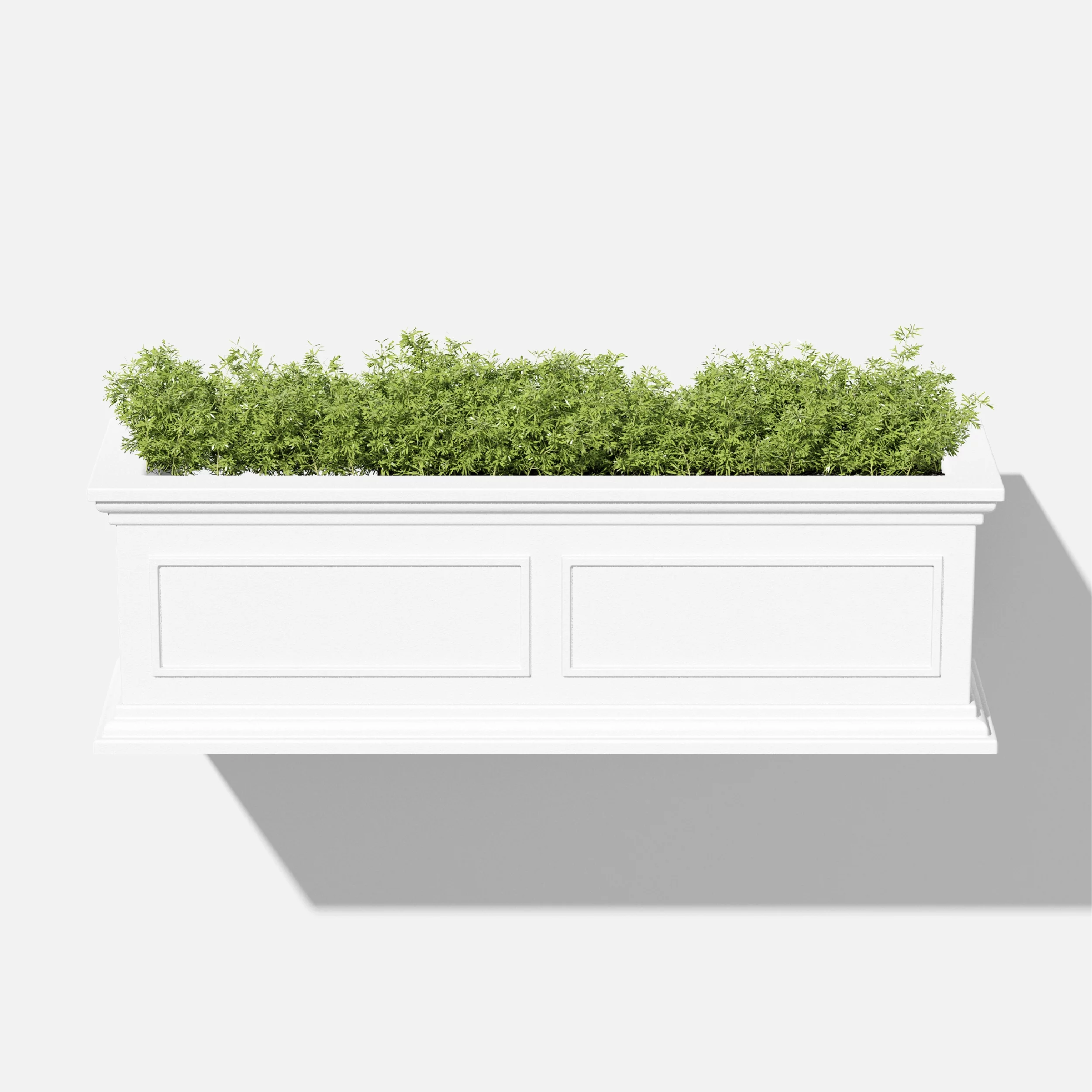 Veradek Brixton Railing Window Box 36" Planter White White