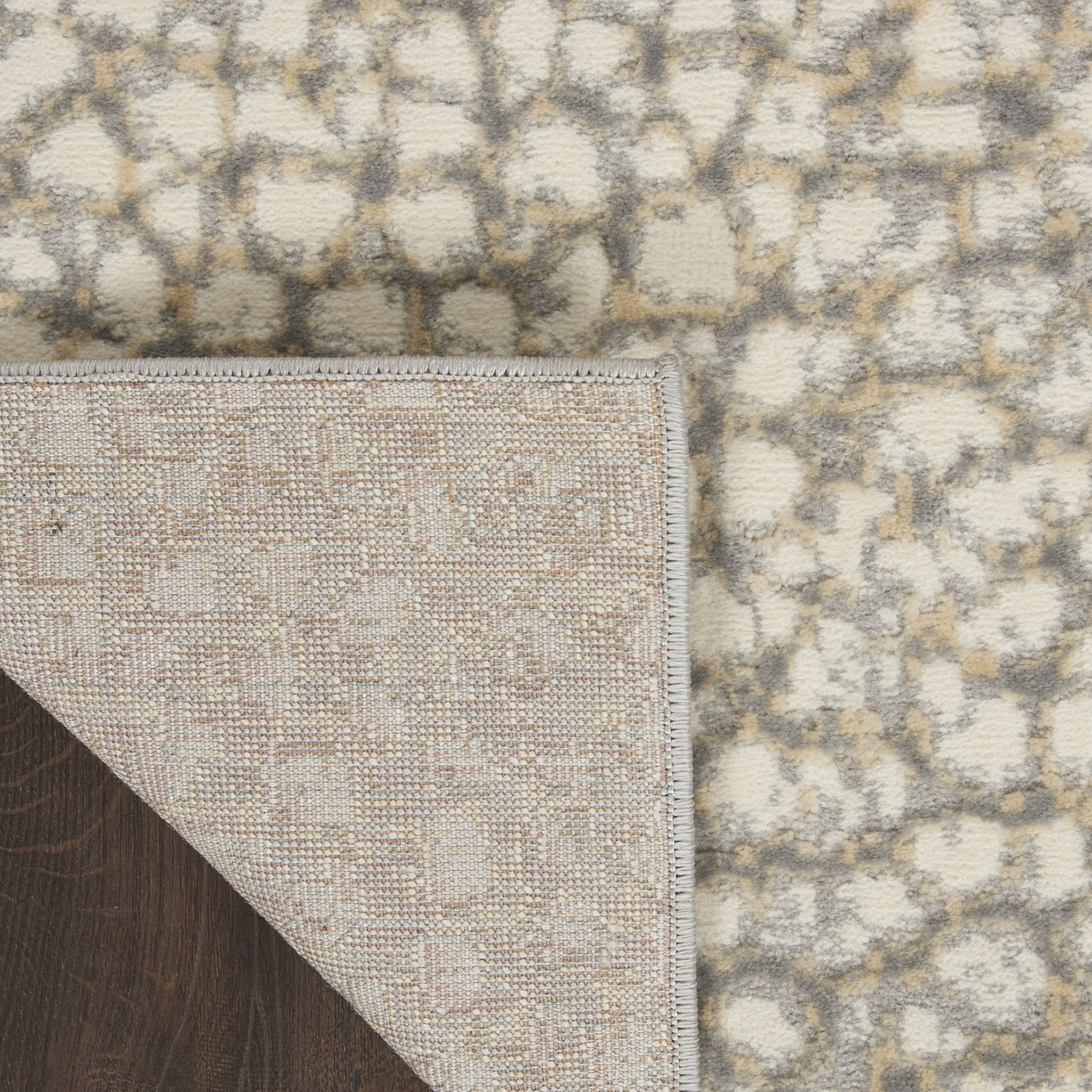 Inspire Me! Home Decor Joli Modern Abstract Ivory/Beige/Grey 8' x 10' Area Rug, (8' x 10')