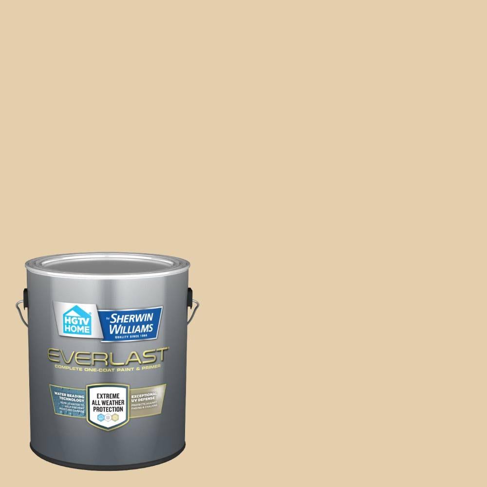HGTV Home by Sherwin-Williams Everlast Satin Ivoire Hgsw2177 Exterior Paint (1-Gallon) | HGSW2177-833030