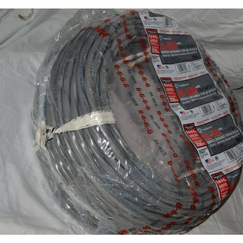 Southwire 250 ft. 6-6-6-6 Gray Stranded Al Ser Cable 13099702