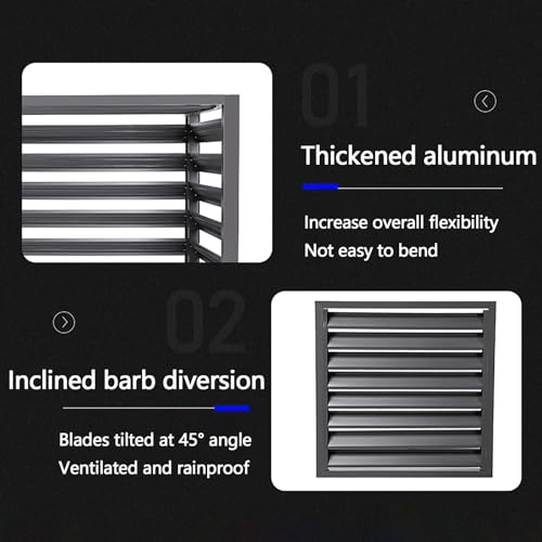KAXLDHH Outdoor Air Conditioning Cover Aluminum, Privacy Screen Fence Panels, Trash Can Enclosure Flower Stand Ac Fence for Outside Unit, Condenser Protective Cover Pool Equipment Enclosure