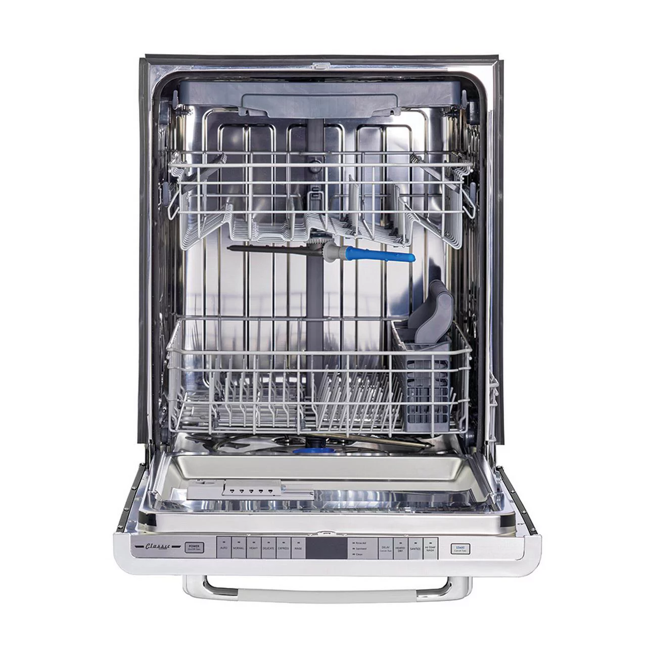 Unique Appliances Classic Retro 24" Built-in Dishwasher with Stainless Steel Tub and LED Lighting