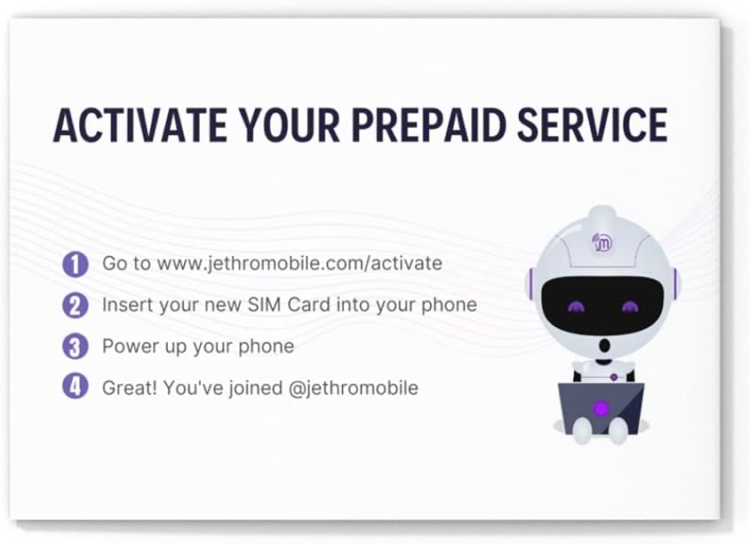 $45/Month Jethro Mobile Wireless Plan | 15GB of 5G/4G LTE Data + Unlimited Talk & Text for 30 Days (3-in-1 GSM SIM Card) Pack of 2