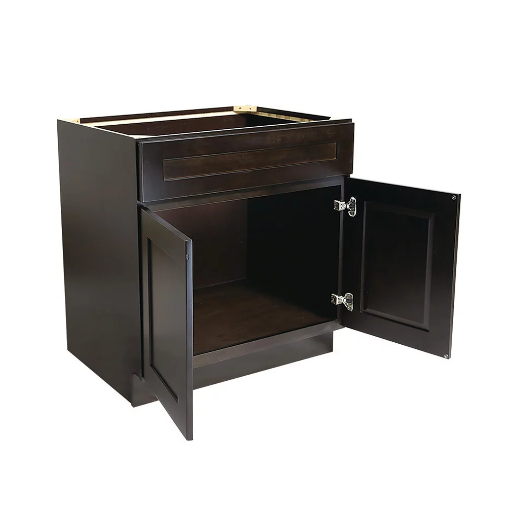 Design House 620286 Brookings Fully Assembled Shaker Style Sink Base Kitchen Cabinet 36x34.5x24, Espresso
