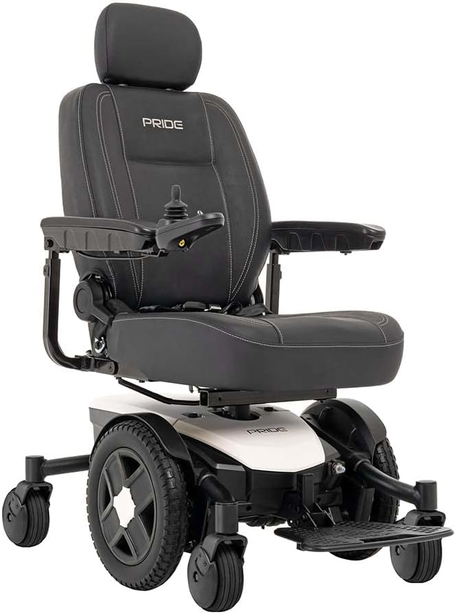 Pride Mobility Jazzy EVO 613 Group 2 Power Chair, in-line, Mid Wheel Drive, Motorized Electric Wheelchair for Adults, 300 lbs. WC, Up to 5.1 MPH, 14 or 17.4 Miles Range Per Charge
