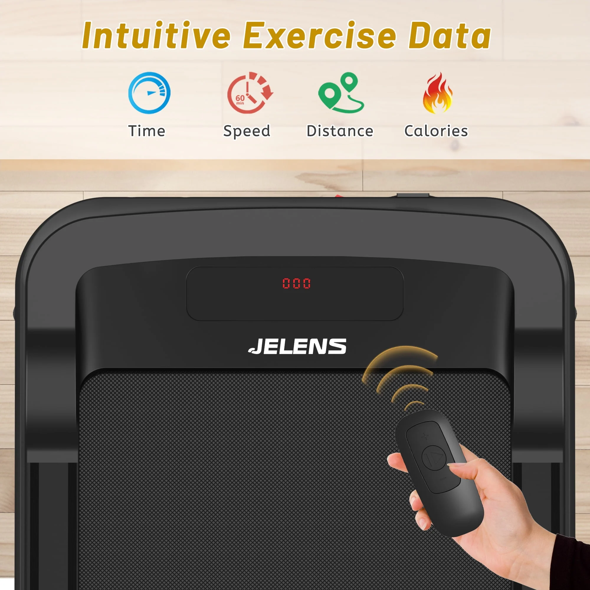 JELENS Walking Pad 2 in 1 Treadmill for Walking and Jogging, Under Desk Treadmill for Home Office, Portable Walking Pad Free Installation with Remote Control