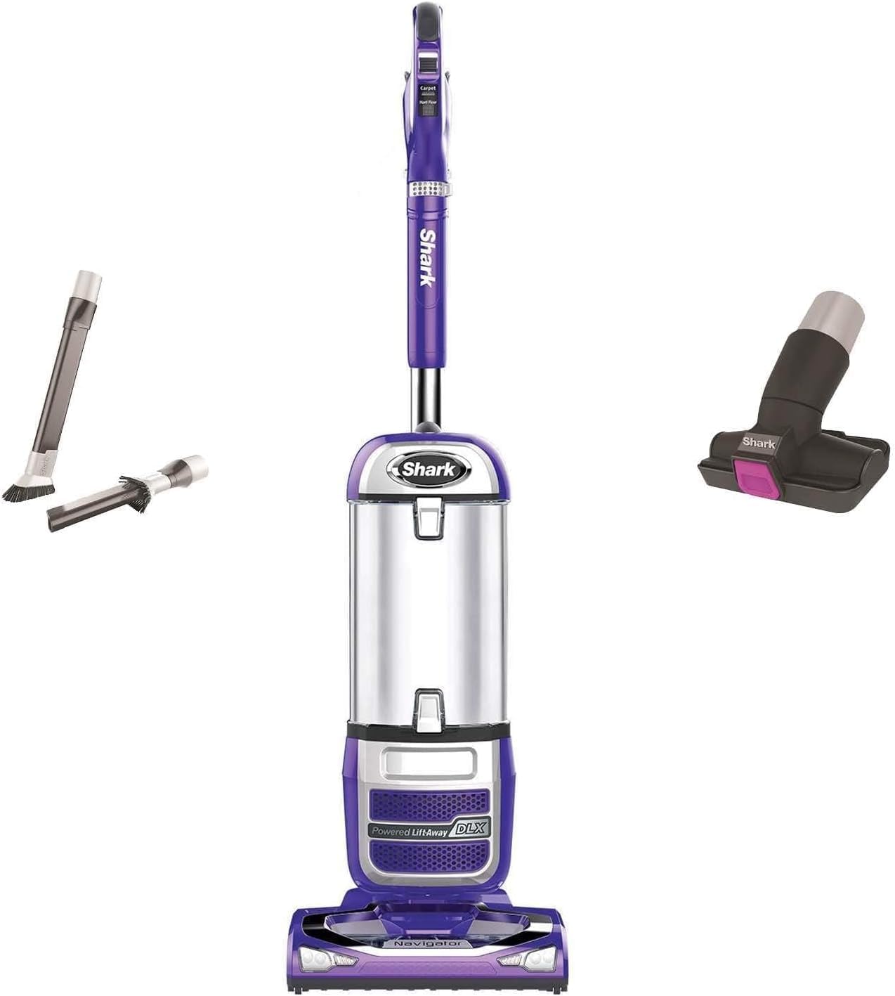 Shark NV586 Powerful Suction Navigator Powered Lift-Away Upright Vacuum For Floor Cleaning Hardwood Tile Carpet Multi-Surface Pets (Renewed)