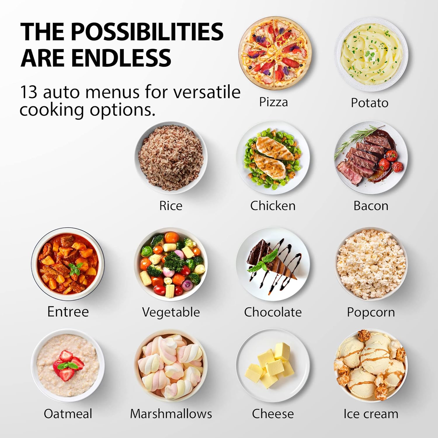 TOSHIBA Air Fryer Combo 8-in-1 Countertop Microwave Oven, Convection, Broil, Odor removal & ML2-EM12EA(BS) Countertop Microwave Oven With Stylish Design As Kitchen Essentials