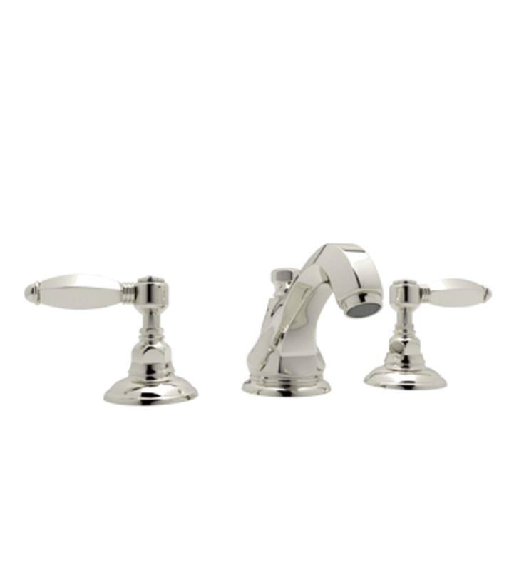Rohl Hex A1808LHPN-2 Widespread Lavatory Faucet - Polished Nickel