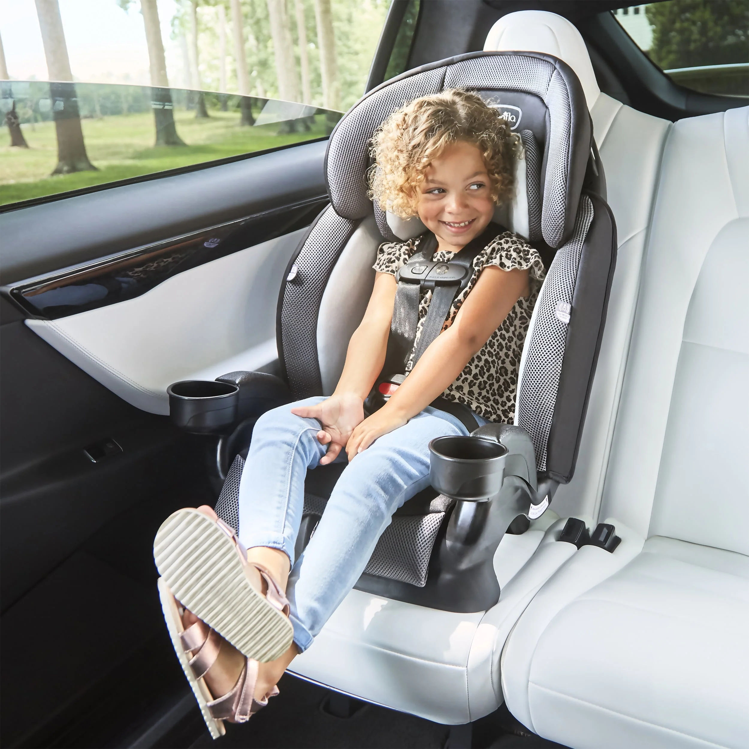 Evenflo Chase Plus 2-in-1 Booster Car Seat (Geneva Pink)