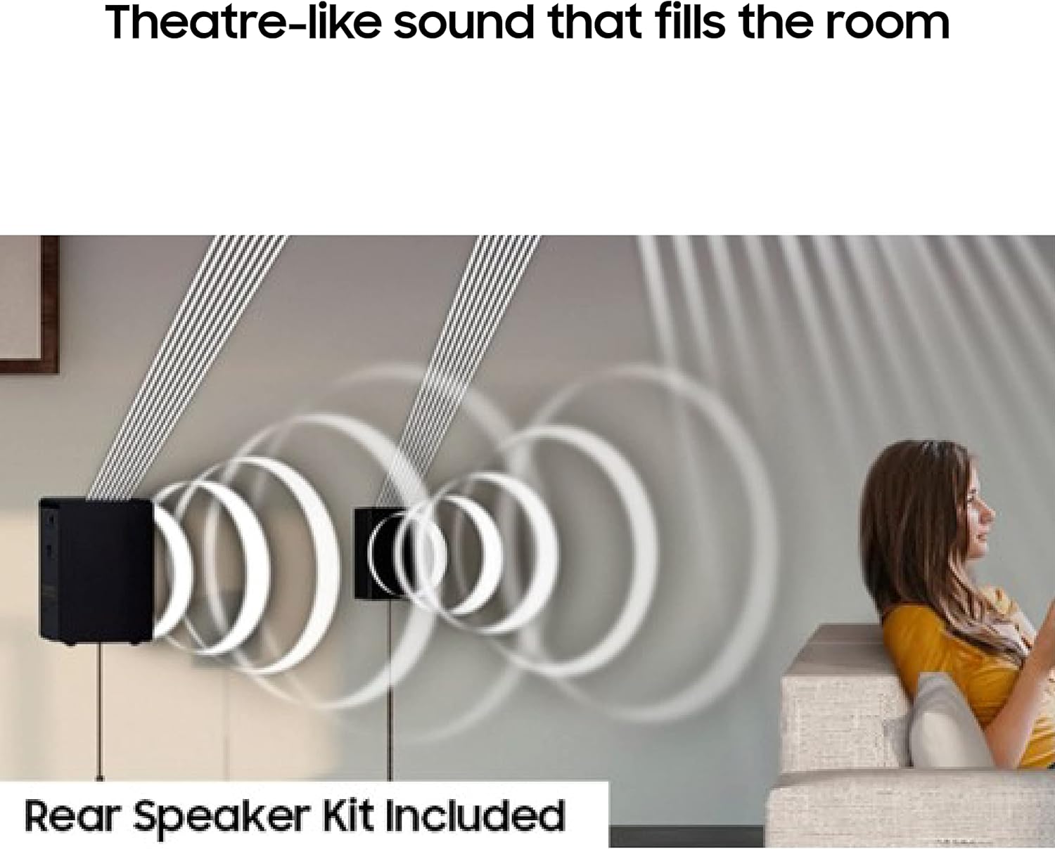 SAMSUNG HW-B57C B-Series 4.1ch Soundbar w/Dolby Audio/DTS Virtual X, Game Mode, Wireless Bluetooth TV Connection, Rear Speaker Kit & Subwoofer Included