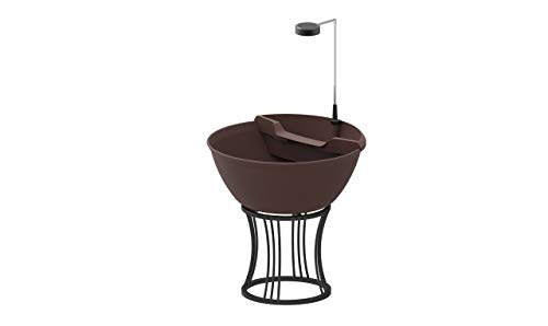 Aquascape AquaGarden Container Water Feature Kit – Indoor & Outdoor Mini Pond with Waterfall Fountain, Pump & Filtration for Home & Patio, Brown