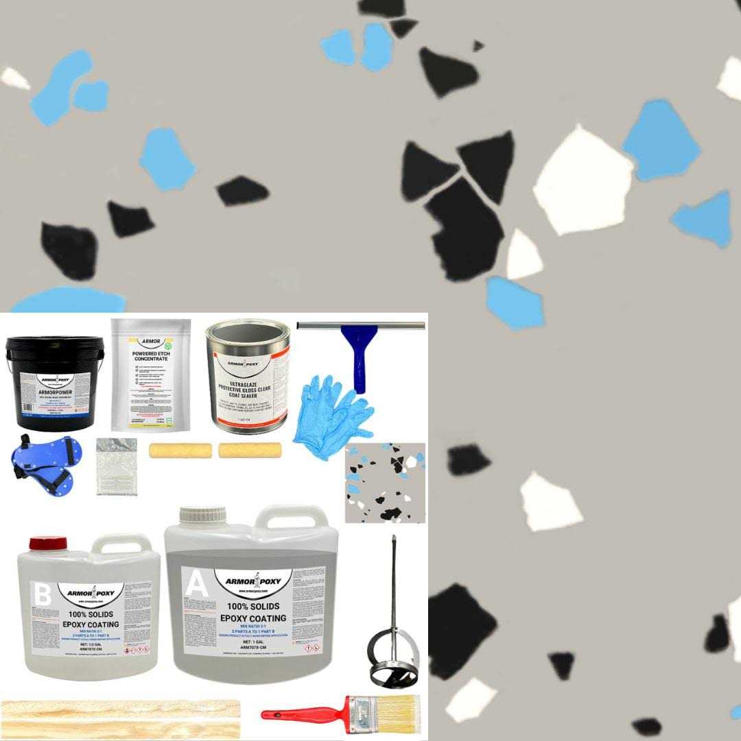 ArmorPoxy Gloss 2-Part 600 sq.ft. Epoxy Kit Interior Industrial Concrete Basement &amp; Garage Epoxy Floor Paint Kit - Shop Hardware Tools Online Store