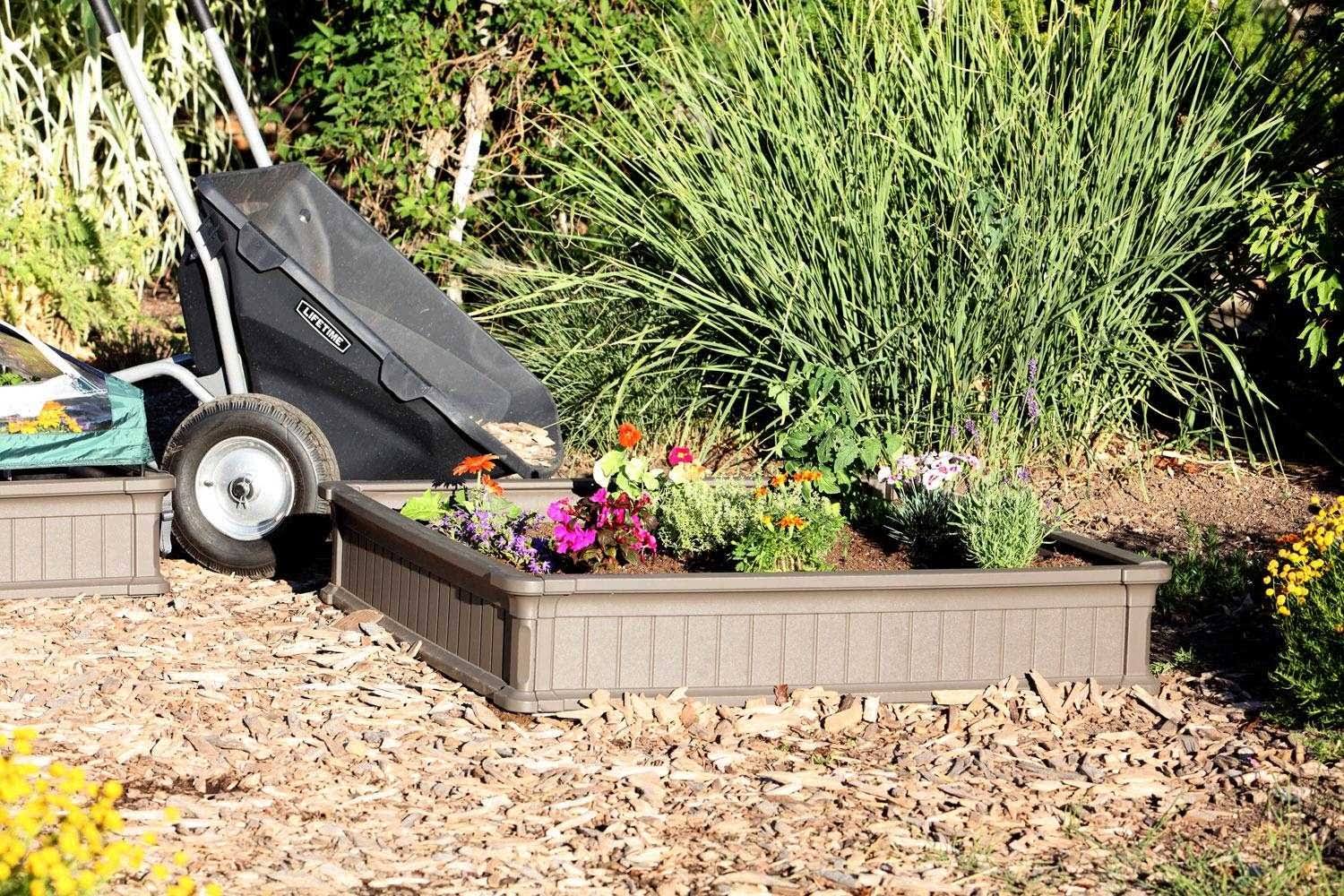 Lifetime Raised Garden Bed, Gray, 4&