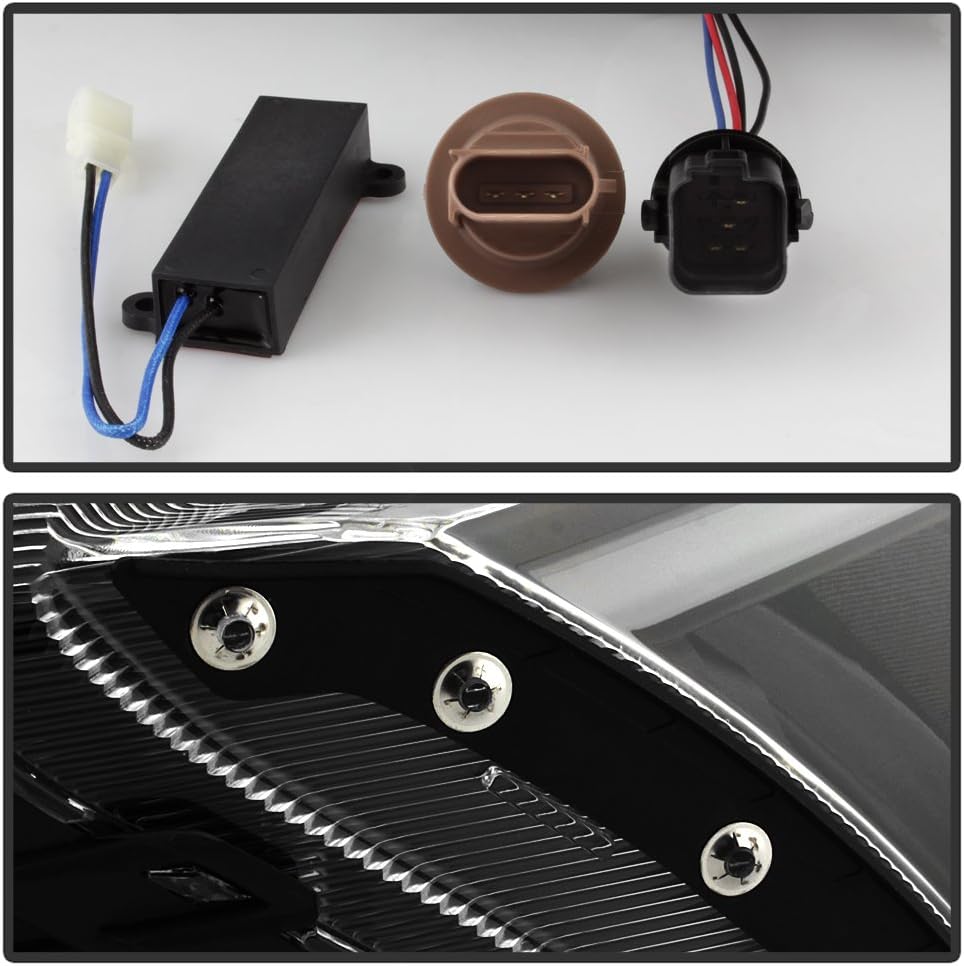 ACANII - For Black 2010-2012 Ford Fusion LED [SEQUENTIAL Signal] DRL Projector Headlights Headlamps Left + Right