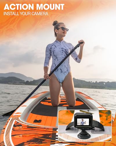 CETANA 11'6×35" Extra Wide Stand Up Paddle Board for Adults & Youth, 400lb Capacity Inflatable Paddle Board, Sup for 2+1 Person with Removable US Fin, 100L Backpack, Floating Paddle, Safety Leash