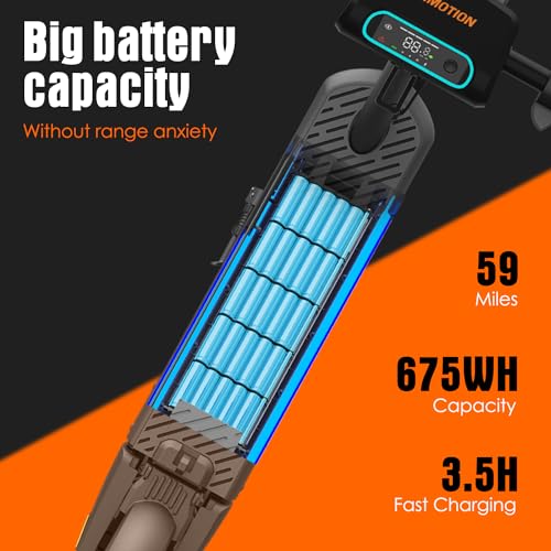 Scooter for Big and Tall People - Heavy Duty Electric Scooter for Adults 300lbs - Inmotion S1F - Long Range Commuter E-Scooter (25 MPH & 59 Miles)