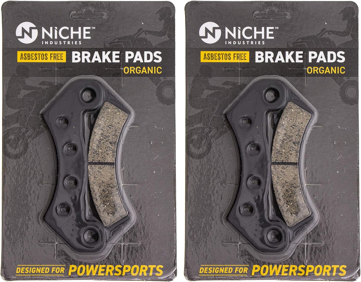 NICHE Brake Pad Kit for Arctic Cat Wildcat X 1000 4X 1436-420 2502-034 1436-811 Complete Organic Pack of 2